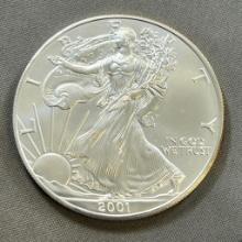 2001 US Silver Eagle .999 Fine Silver, GEM UNC
