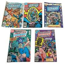 5- Justice League of America Comic Book nos. 135, 137, 166, 189, 214