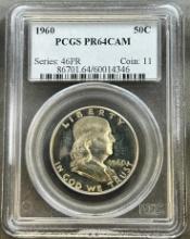 1960 Franklin Half Dollar in PF64CAM PCGS Holder