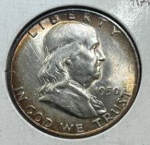 1950-D Franklin Half Dollar, 90% Silver