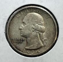 1934 Washington Quarter, 90% silver