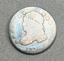 1821 Bust Dime, great type coin, 90% silver