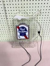 Pabst Blue Ribbon Light Up sign, WORKS, 15 inches tall