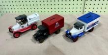 3- Ertl Diecast Coin Banks w/ advertising, True Value, Big A Auto Parts, Imperial Palace Casino