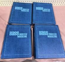 4- Bass Master Binder with VIntage Bass Master issues, all from the 1970's- Rare find