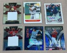Baseball 3 autos and 3 Relic cards Moncada Yankees MLB