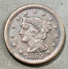 1853 Liberty Head Large One Cent