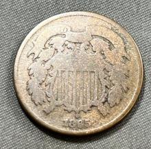1865 US 2 Cent Piece