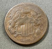 1870 US 2 Cent Piece