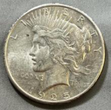 1925 Peace Silver Dollar, 90% Silver