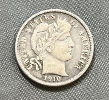 1910 Barber Dime, Nice looking coin