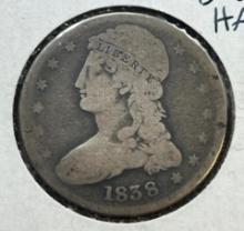 1838 Capped Bust Half Dollar, Early type coin