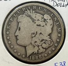 1888-O Morgan Silver Dollar, 90% Silver
