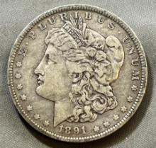 1891-O Morgan Silver Dollar, 90% Silver