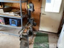 Buffalo metal cutting band saw and rolling stand