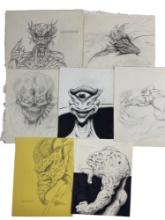 ILLUSTRATION Original Monster Demon Sci Fi Drawing Animation Art