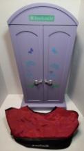 American Girl Doll Bag and Armoire / Wardrobe
