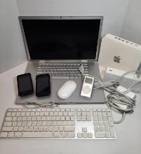 Apple MacBook Pro, Apple IPODS, Misc. (Unsure of working condition)