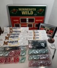 Minnesota Wild Lot - Clocks, Lights, Misc.