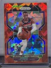 Russell Westbrook 2021-22 Panini Prizm Red Cracked Ice Prizm #55
