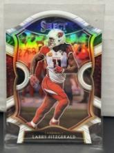 Larry Fitzgerald 2020 Panini Select Concourse Level White Prizm Die Cut #23