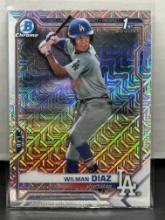 Wilman Diaz 2021 Bowman Chrome Mega Mojo Refractor Rookie RC #BCP-197