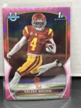 Raleek Brown 2022 Bowman Chrome U Pink Refractor Rookie RC #83