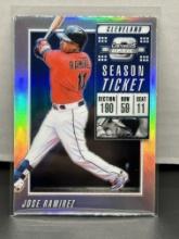 Jose Ramirez 2019 Panini Contenders Optic Season Ticket Silver Prizm #17