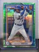 Anthony Baptist 2024 Bowman Chrome Green Rookie RC Refractor #BCP-141