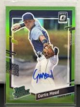 Curtis Mead 2023 Panini Prizm Lime Green (#36/50) Prizm Rated Rookie RC #RPS-CM