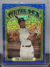 Tim Anderson 2021 Topps Heritage Chrome Blue Sparkle Refractor #243