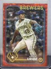 Abner Uribe 2024 Topps Red (#45/199) Foilboard Rookie RC Parallel #310