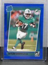 Jaylen Waddle 2021 Panini Donruss Blue Press Proof Rated Rookie RC #263