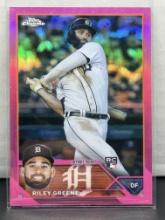 Riley Greene 2023 Topps Chrome Pink Refractor Rookie RC #182