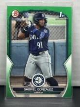 Gabriel Gonzalez 2023 Bowman Green (#8/99) Border Rookie RC #BP-133