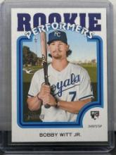Bobby Witt Jr. 2022 Topps Heritage Rookie Performers Rookie RC Insert #RP-15