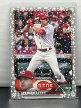 Spencer Steer 2023 Topps Holiday Rookie RC Metallic Parallel #H125
