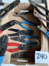Wire strippers; pliers