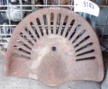 Metal tractor seat