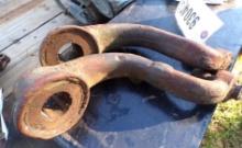 2 John Deere round tube axle steer arms