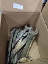 Box of open end wrenches