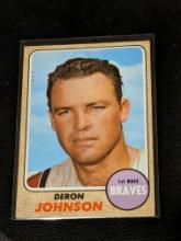 Deron Johnson 1968 Topps Baseball Card #323 Atlanta Braves Vintage MLB