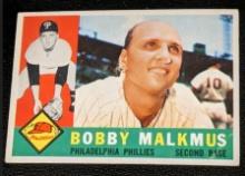 1960 Topps Bobby Malkmus #251 MLB Baseball Card Philadelphia Phillies Vintage