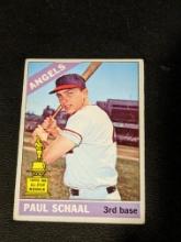 1966 Topps Baseball Card #376 Paul Schaal California Angels