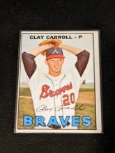 1967 Topps #219 Clay Carroll Atlanta Braves Vintage Baseball Card
