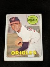 Miscut SP 1969 Topps #453 Mike Cuellar VG/EX Baseball Card Baltimore Orioles MLB Vintage