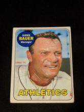 1969 Topps #124 Hank Bauer Vintage Oakland Athletics Baseball Card