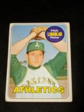 1969 Topps #449 Paul Lindblad Oakland Athletics Vintage Baseball Card