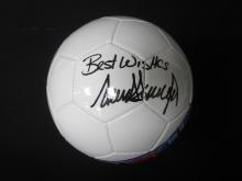 DONALD TRUMP SIGNED SOCCER BALL WITH COA