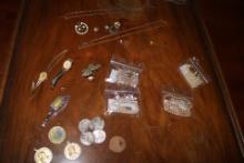 Vintage Plated Costume Jewelry Lot, Elgin, Timex Ladies Watched
